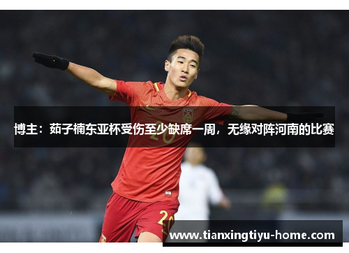 博主：茹子楠东亚杯受伤至少缺席一周，无缘对阵河南的比赛